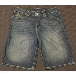 True Religion Jeans Swimwear Blue Denim Surf Shorts Men’s 38
